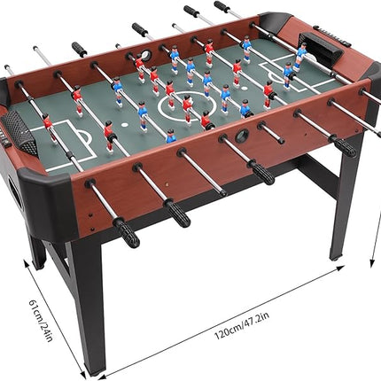 Competition Soccer Table, 47" Sports Arcade Games w/Accessories, Foosball Game Table for Indoor Outdoor, Family, Arcade Game Room, Kids, Adults