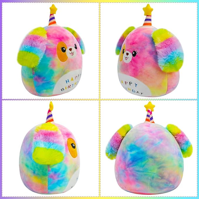 Dog Plush Toy 12 Inch Cute Unicorn Dog Birthday Stuffed Animal Soft Plushies Pillow Multicolour Doll Gifts for Kid Toddlers Home Room Decoration