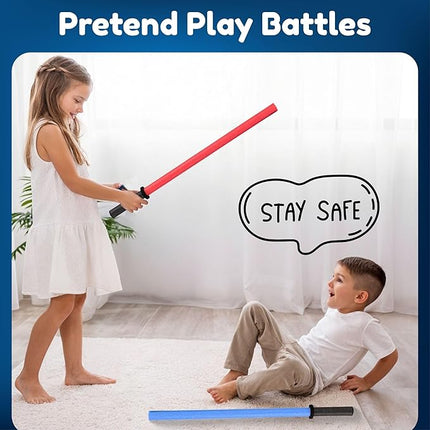 Liberty Imports 29-Inch Pool Noodles Foam Saber Toy Light Swords - Kids Bulk Party Favors - Ideal for Pools, Backyard, Summer Outdoors Play (6 Pack)