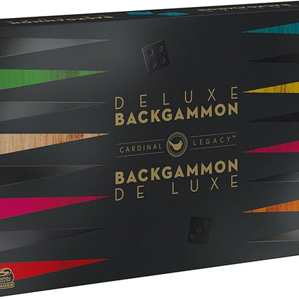 Legacy Deluxe Wooden Backgammon Classic 2-Player Original Board Game Set with Cups and Dice, for Kids and Adults Aged 8 and up