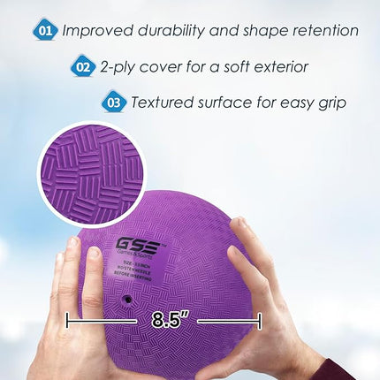GSE Games & Sports Expert 5"/7"/8.5"/10" Inflatable Playground Ball, Kickball, Bouncy Dodge Ball, Handball for Kid/Adult, Perfect for Recess Ball Games, Gym, Yoga Exercises, Schools Sports Activities