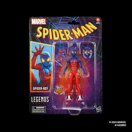 Marvel Legends Series Spider-Boy, Retro Comics Collectible 6-Inch Scale Action Figure