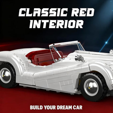 Mould King Sports Car Building Block Kits, MOC Classic Car Model Kit Supercar Racing Model Building Sets, Gift for Age 14+/Adult Collections Enthusiasts (1,302+ Pieces)