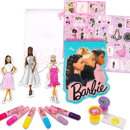 Barbie Art Set - Bundle with Arts and Crafts Supplies with Notebook, Stickers, Coloring Utensils, More for Kids | Barbie Craft Pack for Girls