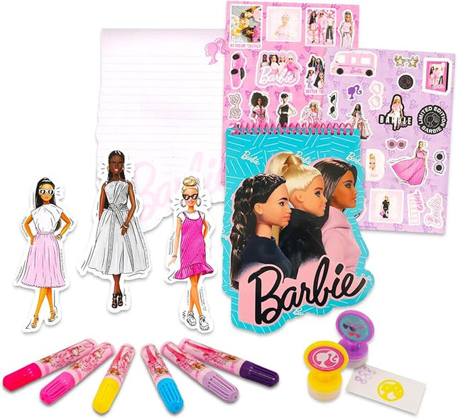 Barbie Art Set - Bundle with Arts and Crafts Supplies with Notebook, Stickers, Coloring Utensils, More for Kids | Barbie Craft Pack for Girls