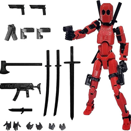 Assembly Completed T13 Action Figure, Titan 13 3D Printed Action Figure, 3D Printed Titan13, Assembled Dummy 13 Lucky 13 Toy Figure