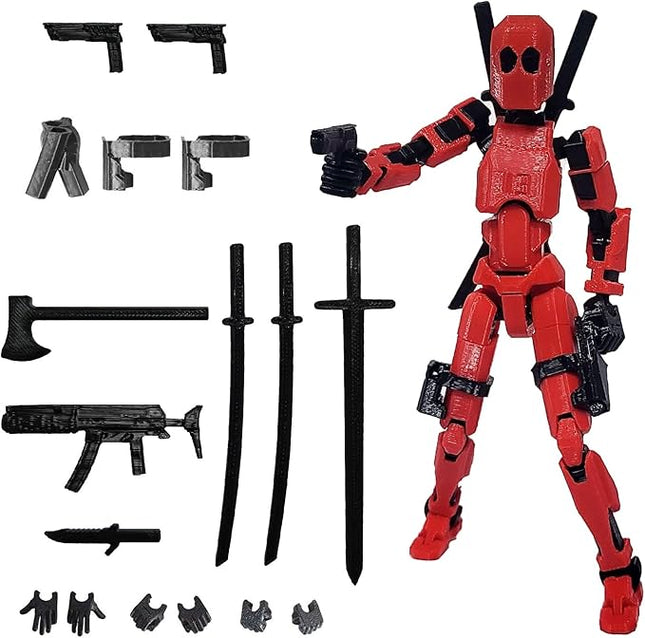Assembly Completed T13 Action Figure, Titan 13 3D Printed Action Figure, 3D Printed Titan13, Assembled Dummy 13 Lucky 13 Toy Figure