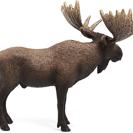 Schleich Wild Life Moose Bull Figurine - Wild Animal Toy Figurine, Durable for Education and Imaginative Play for Boys and Girls, Gift for Kids Ages 3+