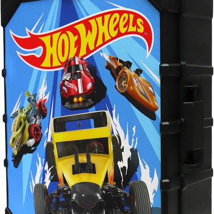 Hot Wheels 48-Car Storage Case – Durable Plastic Carrying Case with Handle for Die-Cast Toy Cars, Fits 1:64 Scale Vehicles, Organizer for Kids Travel & Display