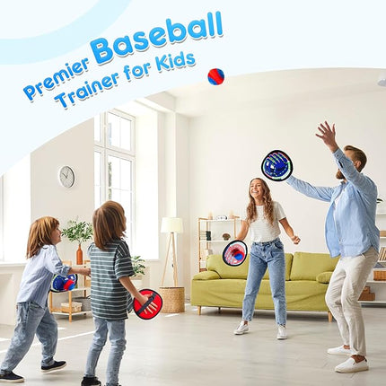Playzap Toss and Catch Ball Set - Ultra Soft & Safe Toddler Baseball Gloves Designed for Pain-Free - Kids Games Toys Indoor Outdoor - Great for Yard Beach Pool - Gift for Boys Girls 2-4 5-7 8-10 Years