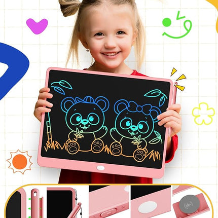 TEKFUN Easter Gifts for Kids, 16inch LCD Writing Tablet Drawing Board, Teen Girl Boy Gifts Age 10 and Up, Birthday Gifts for All Age Groups, Erasable Writing Tablet for Business Meeting (Pink)