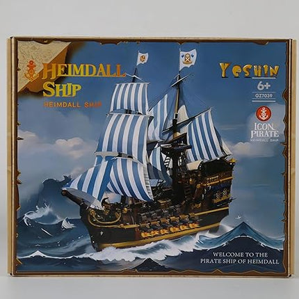 YESHIN Pirates Ship Model Building Blocks Kits, MOC Sailboat Model Construction Set to Build, Gift for Adult Collections Enthusiasts (2010+Pieces)