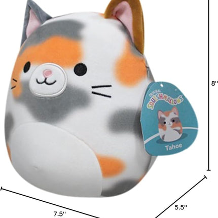 Squishmallows 8-Inch Tahoe Tortoiseshell Cat - Little Ultrasoft Official Kelly Toy Plush