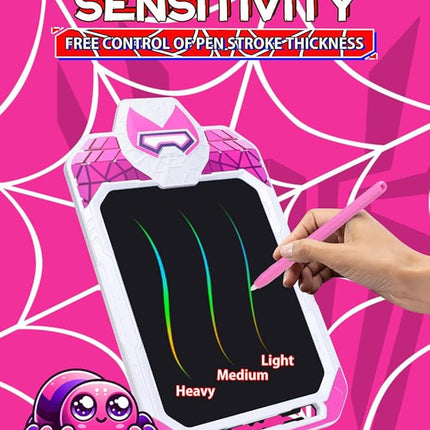 LCD Writing Tablet for Kids 10 Inch Spider Hero for Toddler 3 4 5 6 7 8 - Paint, Doodle Board, Drawing Pad - Travel Toys, Road Trip Car Activities, Birthday Christmas Gift Boys & Man