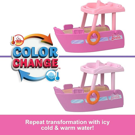 Barbie Mini BarbieLand Playsets with Toy Vehicle & 1.5-inch Doll, Dream Boat with Color-Change Surprise