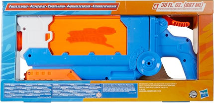 Nerf Super Soaker Flip Fill Water Blaster, 4 Spray Styles, Fast Fill, 30 Fluid Ounce Tank, Water Toys for 6 Year Old Boys & Girls & Up