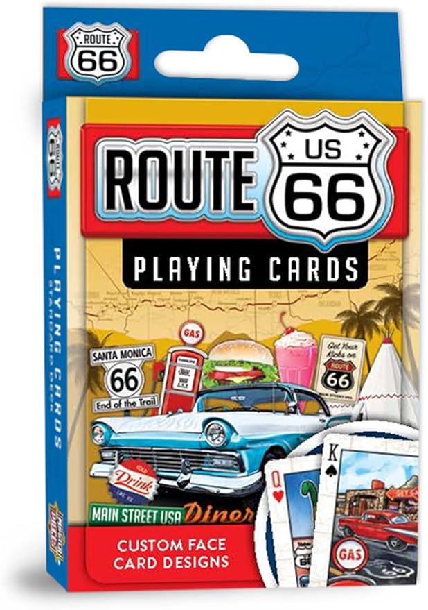 MasterPieces Officially Licensed Route 66 Playing Cards - 54 Card Deck for Adults