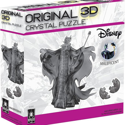 BePuzzled, Disney Maleficent Deluxe Original 3D Crystal Puzzle, Perfect for Puzzlers Ages 12 and Up, Challenging to Complete and Beautiful to Display, Collect Them All