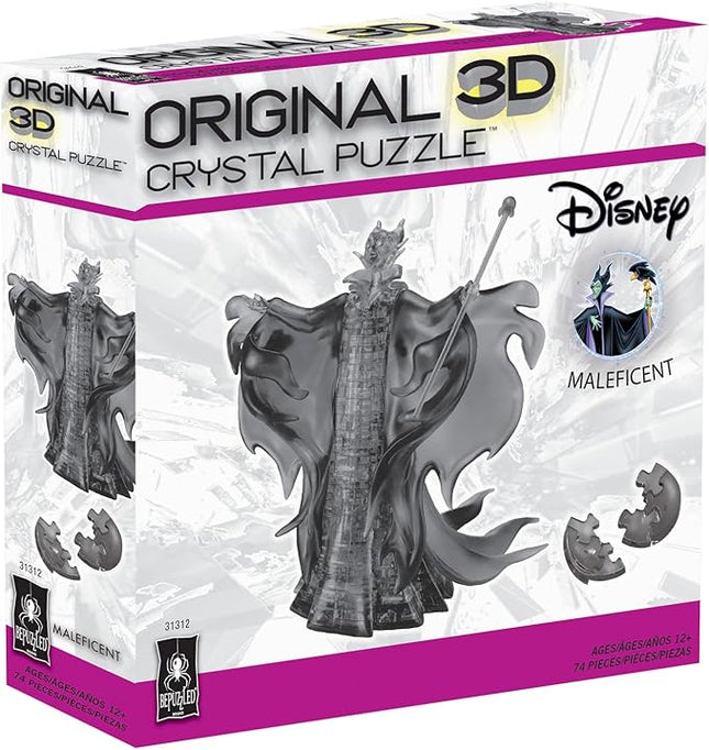 BePuzzled, Disney Maleficent Deluxe Original 3D Crystal Puzzle, Perfect for Puzzlers Ages 12 and Up, Challenging to Complete and Beautiful to Display, Collect Them All
