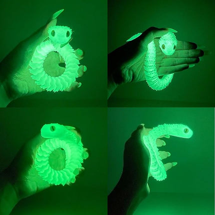 12in 3D Printed Snake Toys, Flexible 3D Printed Animal, Fidget ADHD Snake Toys, Perfect Desk Pet for Animal Collectors