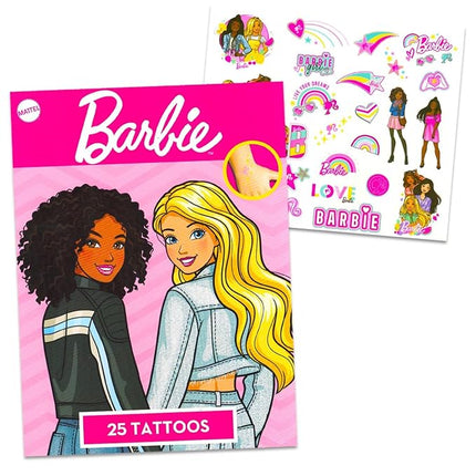 Barbie Stickers and Tattoos Set - Party Favors Bundle with 100+ Stickers Plus Temporary Tattoos for Kids | Barbie Doll Party Supplies for Girls