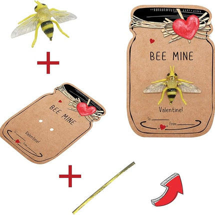 Valentines Day Gifts for Kids - 30 Pack Love Bug Card Bulk 6 Different Bugs Toy - Funny Greeting Valentine Exchange Cards for Boys Girls School Class Classroom Party Favors