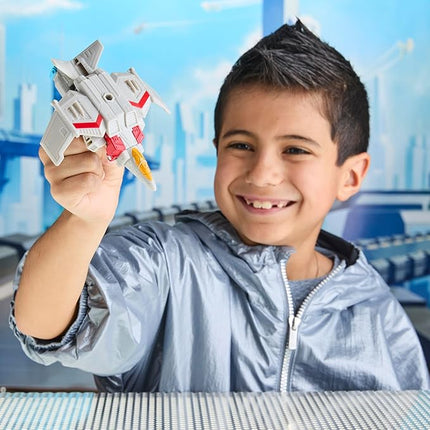 Transformers CYBERWORLD Starscream Cyber Changers 4-Inch Action Figure, Quick Change to Jet Mode, Robot Toys for Boys and Girls 6 and Up