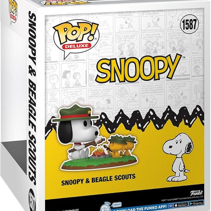 Funko POP! Deluxe: Peanuts - Snoopy with Woodstock - (Camping) - Classic Peanuts - Collectable Vinyl Figure - Gift Idea - Official Merchandise - for Kids & Adults - Cartoons Fans