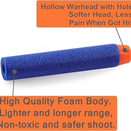 POKONBOY 1200 Pack Refill Darts Compatible with Nerf Guns, Refill Bullet Darts Foam Darts Compatible with Nerf Guns N-Strike Elite Series Blaster Toy Guns Kids