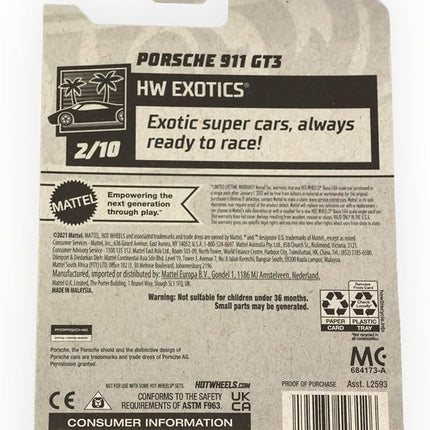 Hot Wheels Porsche 911 GT3, HW Exotics 2/10 [red] 177/250