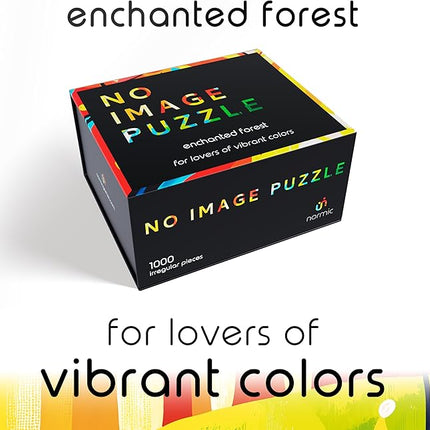 No Image Puzzle 1000 Irregular Pieces Extreme Difficult Jigsaw Challenge Adults Hardest Puzzle No Guide Ultimate Brain Teaser Hard Level Enchanted Forest Mystery Unique Gift