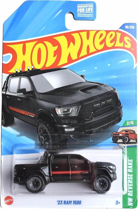 Hot Wheels '23 Ram 1500, HW Reverse Rake 2/5 [Black] 96/250
