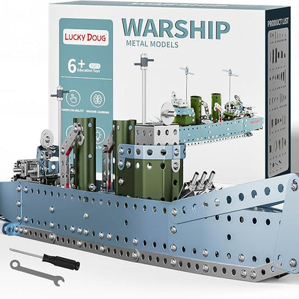 Lucky Doug Stem Building Projects Model Cruiser Ocean Ship Set, 504 Pieces Stem Project Building Toys for Kids Ages 8-12, Assembly Science Kit Toys Gifts for Boys Kids Girls 8 9 10 11 12-16 Years Old