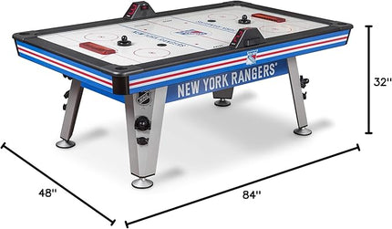 NHL 84" Air Hockey Tables - New York Rangers, Boston Bruins, Detroit Red Wings - Wrap-Around Goal; LED Scoring; 4 Pucks & Pushers