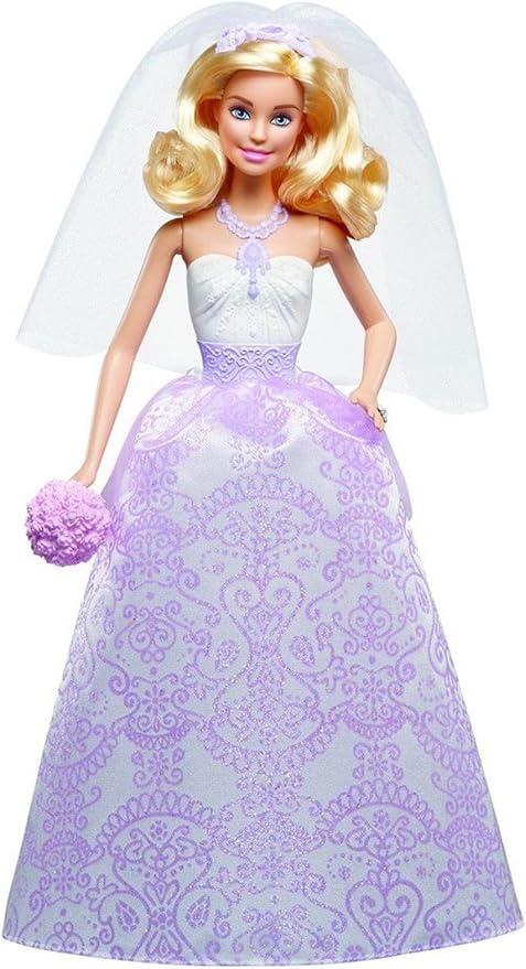 Barbie Wedding Set with Bride and Groom Dolls, Stacie, Chelsea and Accessories (Mattel DRJ88), Assorted Colour/Model