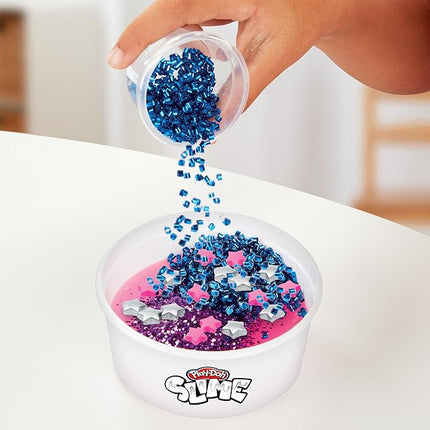 Play-Doh Slime Cosmic Mix 'n Squish Outer Space Toy Mixing Kit for Kids 4 Years and Up with 3 Colors and 9 Different Mix-ins, Non-Toxic