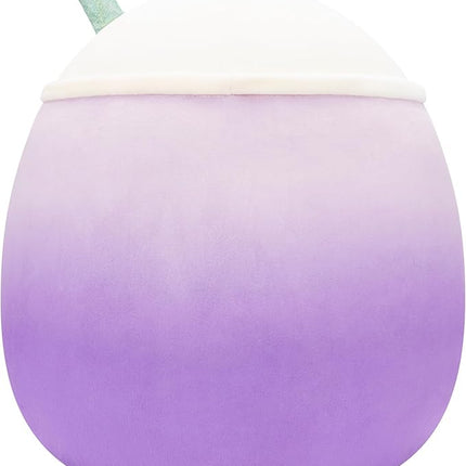 Squishmallows Original 12-Inch Poplina Purple Boba Tea with Blue Straw - Official Jazwares Plush