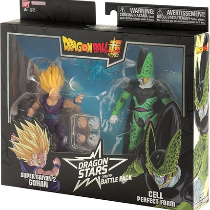Dragon Stars Series - Dragon Ball Super - Super Saiyan 2 Gohan vs. Cell Battle Pack Action Figure Set