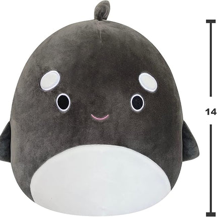 Squishmallows Original 14-Inch Large Kai The Orca Whale - Official Jazwares Plush - Collectible Soft Squishy Stuffed Animal Toy - Add to Your Squad - Gift for Kids, Girls & Boys