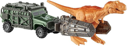 MATCHBOX JURASSIC WORLD DINO TRANSPORTERS TYRANNO-HAULER Vehicle and figure