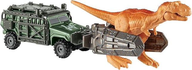 MATCHBOX JURASSIC WORLD DINO TRANSPORTERS TYRANNO-HAULER Vehicle and figure