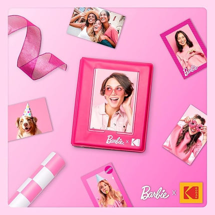 Kodak x Barbie 64-Photo Mini Photo Album with Transparent Window Cover for Barbie Instant 2x3” ZINK Zero Ink Photo Paper