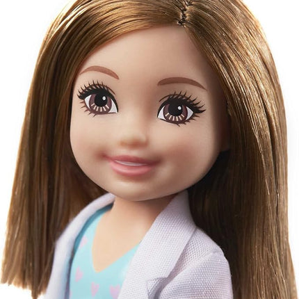 Barbie Playset with Brunette Chelsea Can Be Doctor Doll & Accessories Including Clipboard, Medical Tools & Bandage Stickers