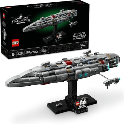 LEGO Star Wars: Return of The Jedi Home One Starcruiser Building Set for Adults - Star Wars Collectible Set with Display Stand - Includes Nebulon-B Medical Frigate - 75405