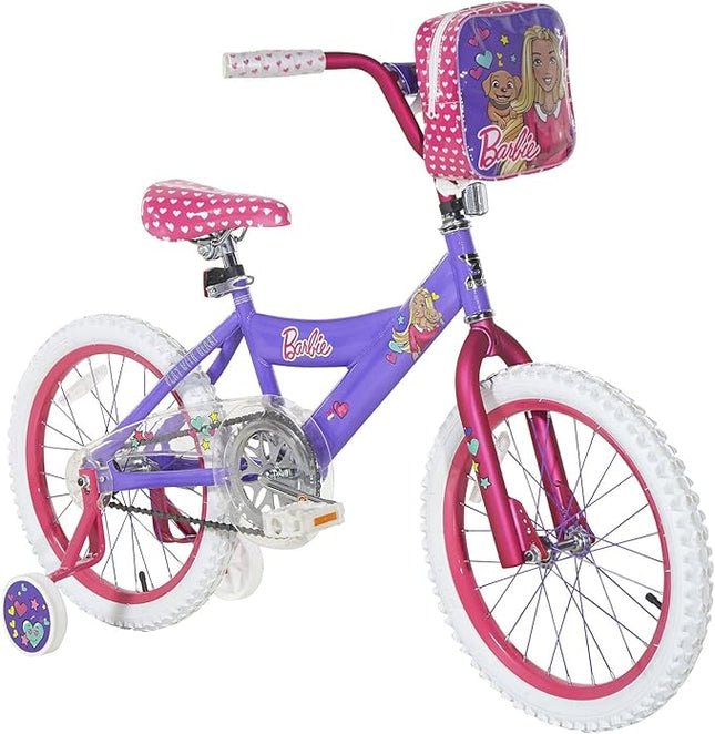 Dynacraft Barbie 12-18 Inch Girls BMX Bike for Age 3-9 Years - Fun and Stylish Design, Sturdy and Durable, Perfect for Kids Learning to Ride, Easy to Assemble, Ideal for Young Riders