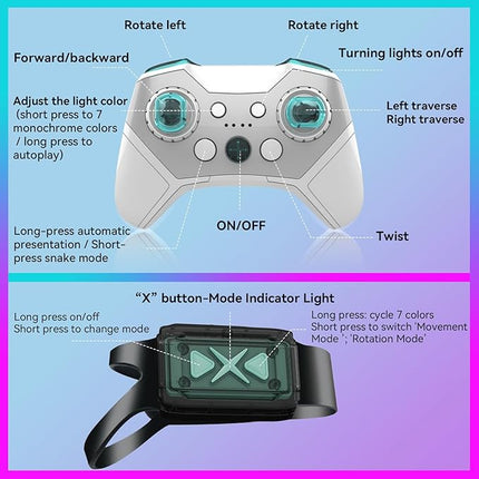 Gesture Sensing Remote Control Car, 2.4GHz 4WD RC Drift Stunt Hand-Controlled Cars for Boys Age 8-12, All-Terrain Off-Road Twist Toys with Lights Music for Christmas Birthday Gifts (Blue)