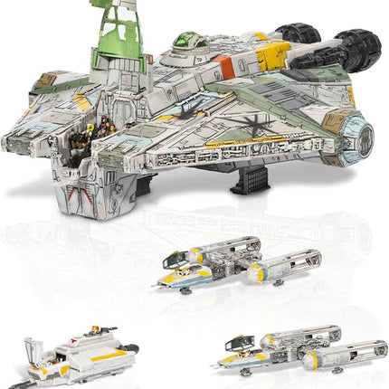 Star Wars™ Micro Galaxy Squadron Ghost (Secret Mission) - 15-Inch Vehicle with Three Additional Vehicles Plus Ten Micro Figures Accessories