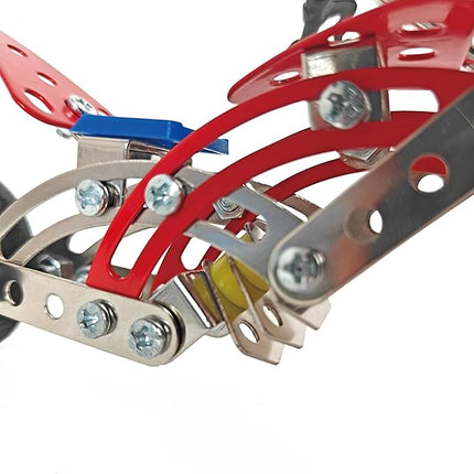 99pcs Metal Assembly Motorcycle Building Kit – DIY Construction Toy for Kids – Hands-On STEM Activity – Colorful Buildable Bike (10.9 x 8 x 1.8 in)