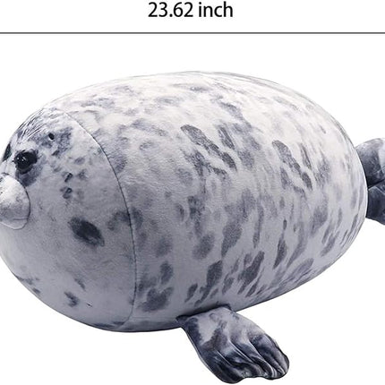 Pineapple Plush Seal Pillow, Giant Stuffed Animal Plushie, Stuffed Seal Plushy Squish Plush Toys, Jumbo Cute Plushies Large Stuffed Animals for Girls, Boys, Kids (23.6 inch)
