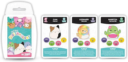 Top Trumps Card Game Squishmallows - Family Learning Games for Kids and Adults for 2+ Players - Kid War Games for Families for 6 Plus Kids
